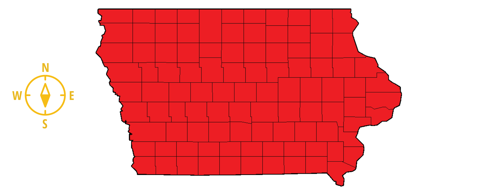 SCN distribution in Iowa by county